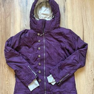 Women's Plum Ski Jacket with Hood